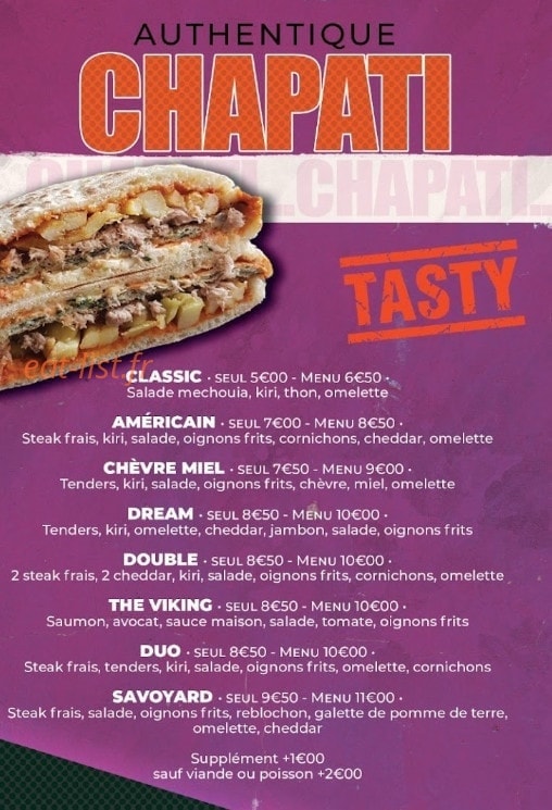 Street Food — carte page 2