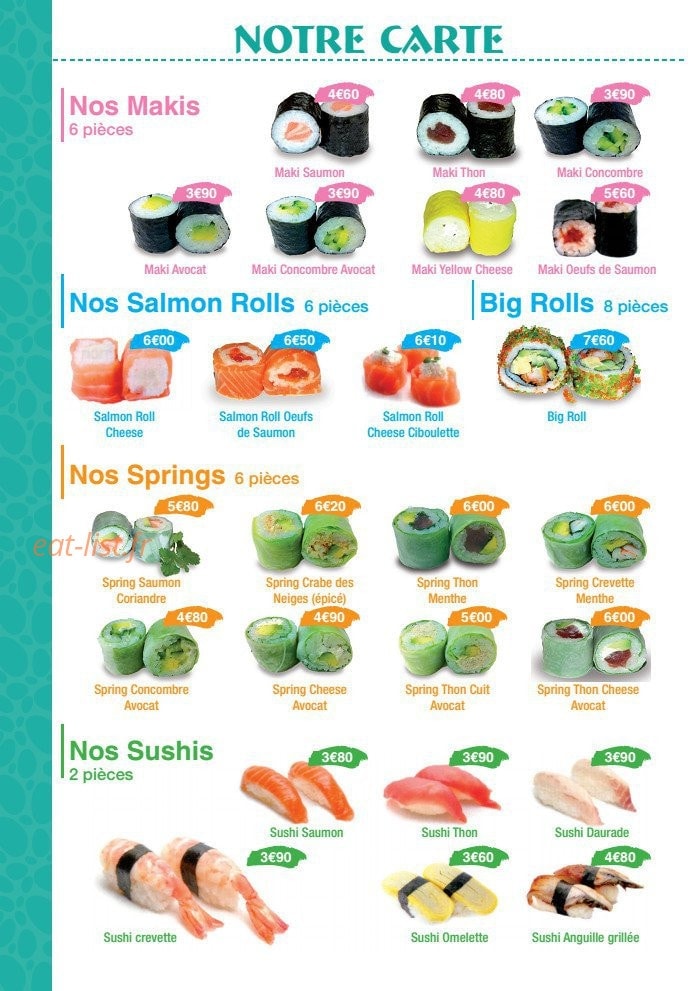 Sushi Délice — carte page 4