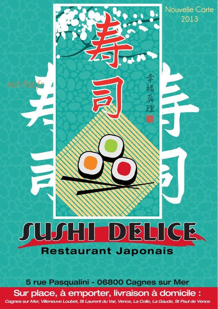 Sushi Délice — carte page 1