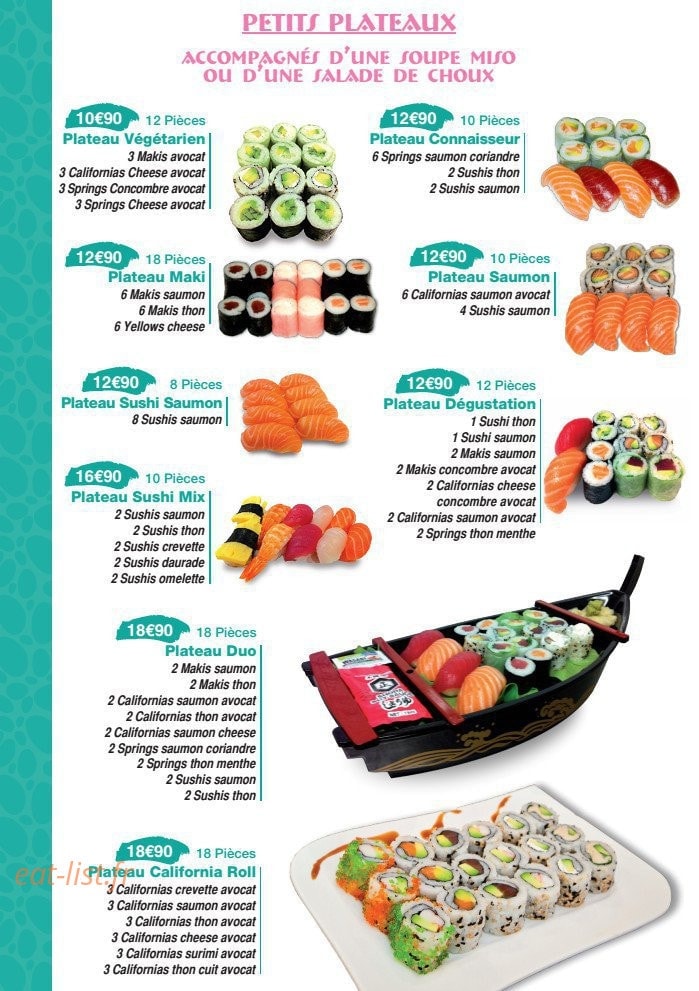 Sushi Délice — carte page 3