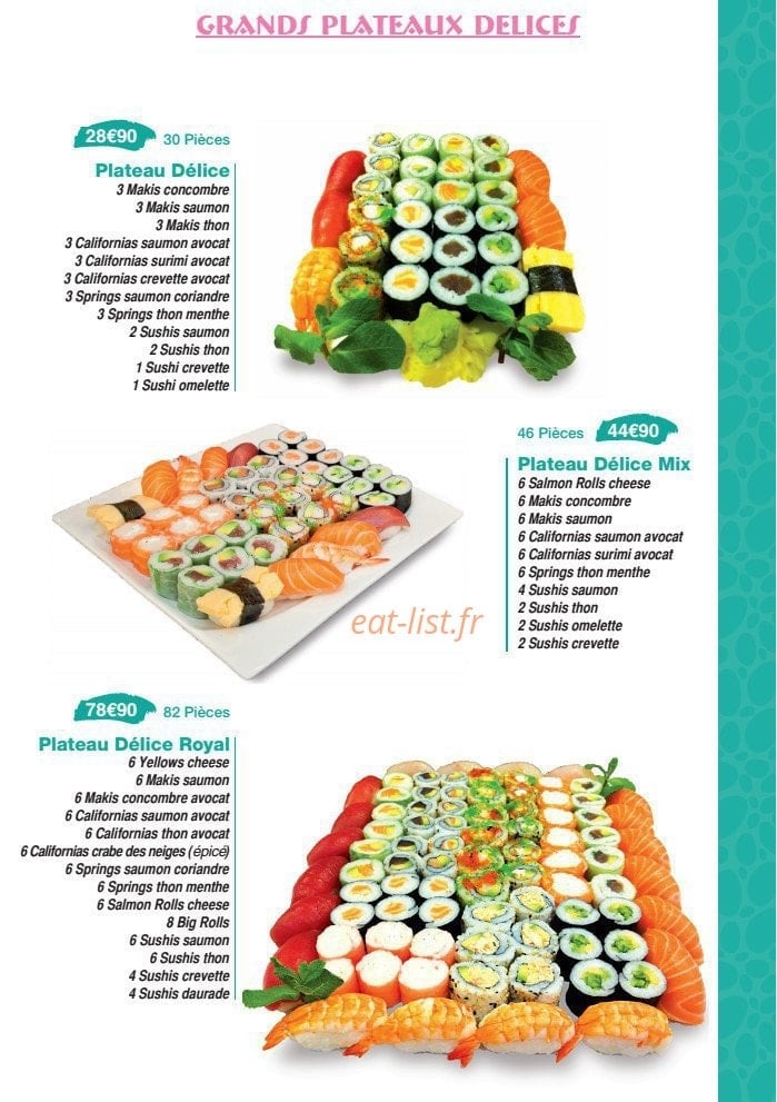 Sushi Délice — carte page 2
