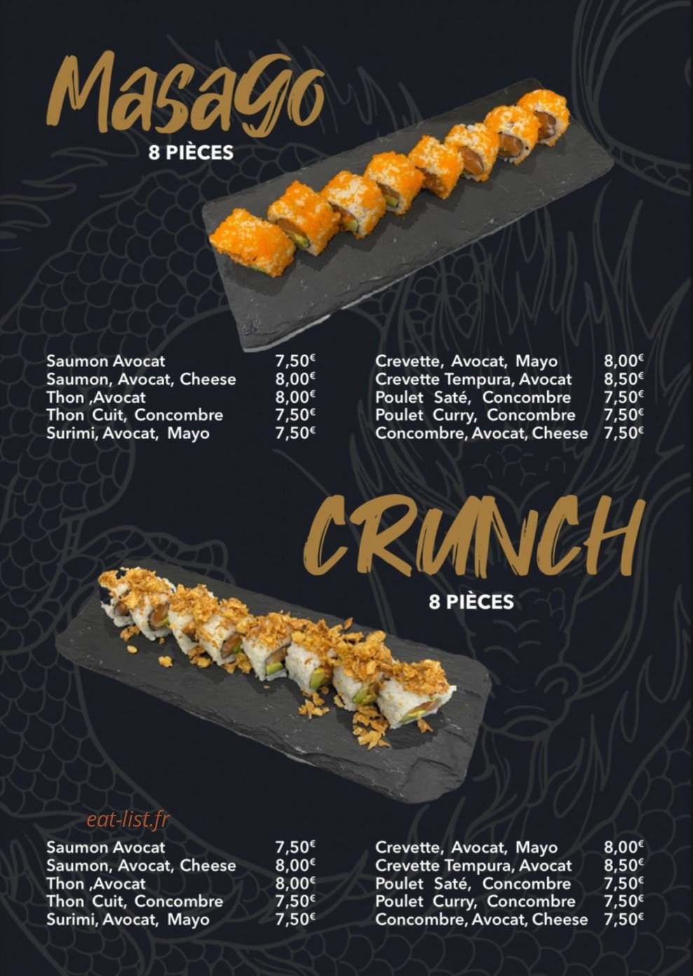 Tn Sushi — carte page 8