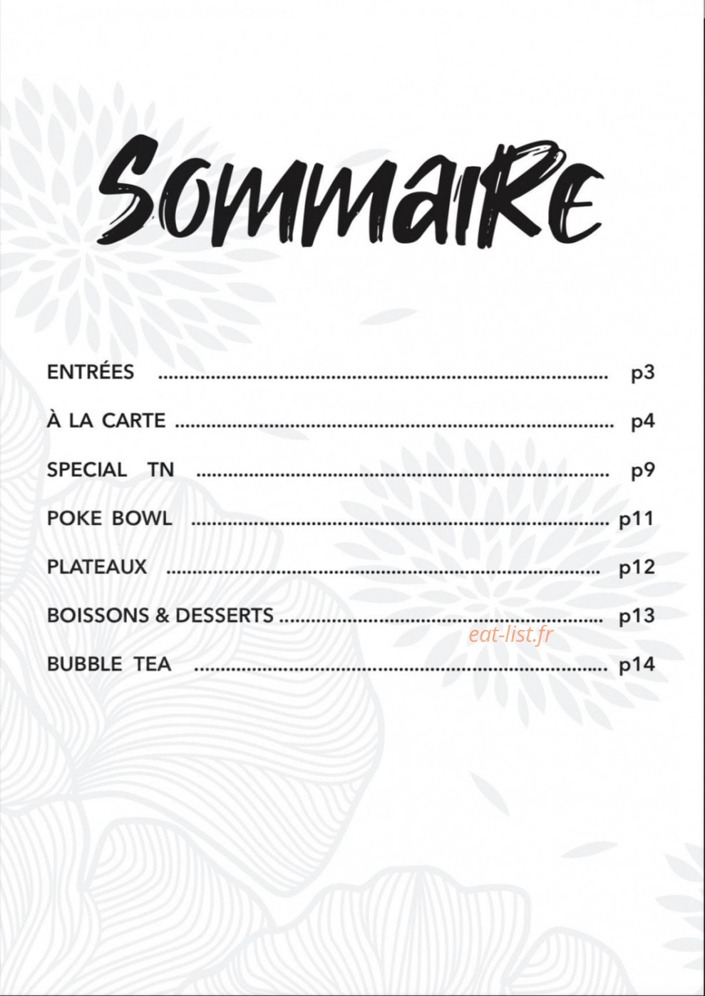 Tn Sushi — carte page 2