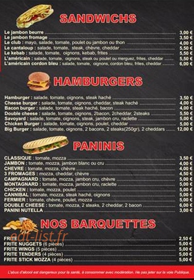 Wonderfood — carte page 2