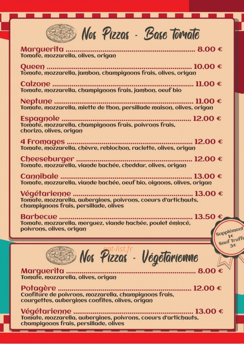 La fée des Pizzas — carte page 2