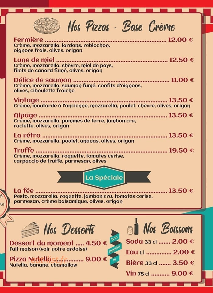 La fée des Pizzas — carte page 3
