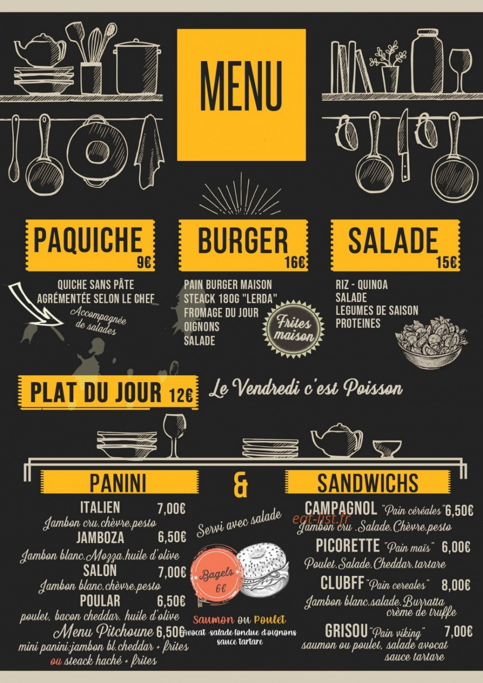 Carte et menu de Les p'tits bonheurs à Auribeau sur Siagne — Les menus