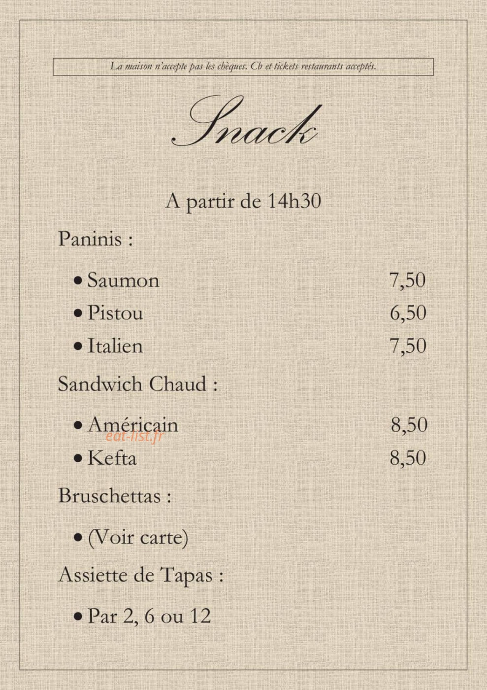 La Gargotte — carte page 7