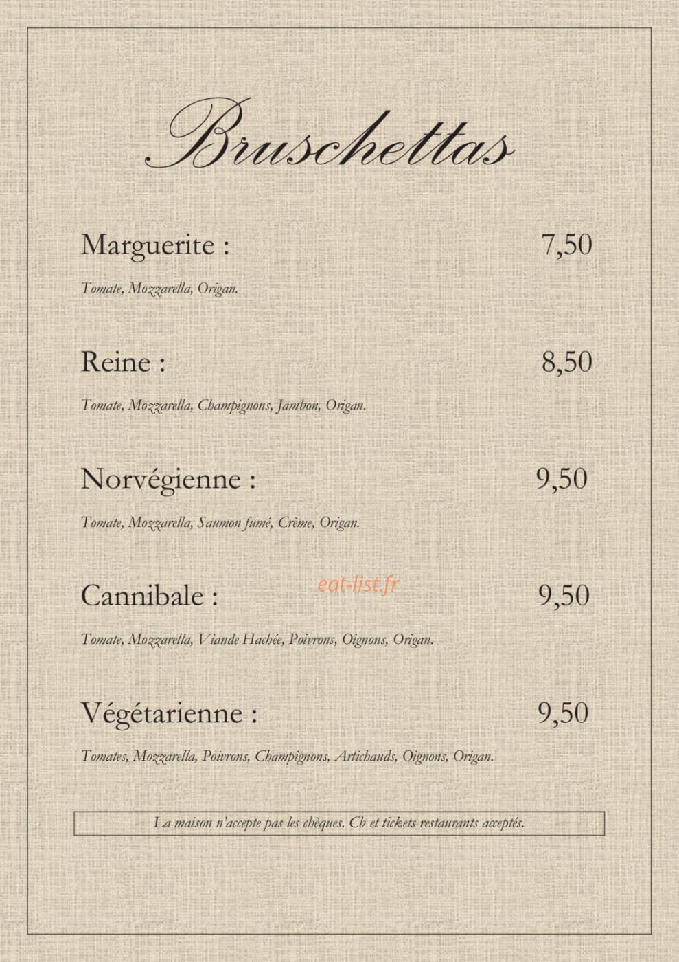 La Gargotte — carte page 5