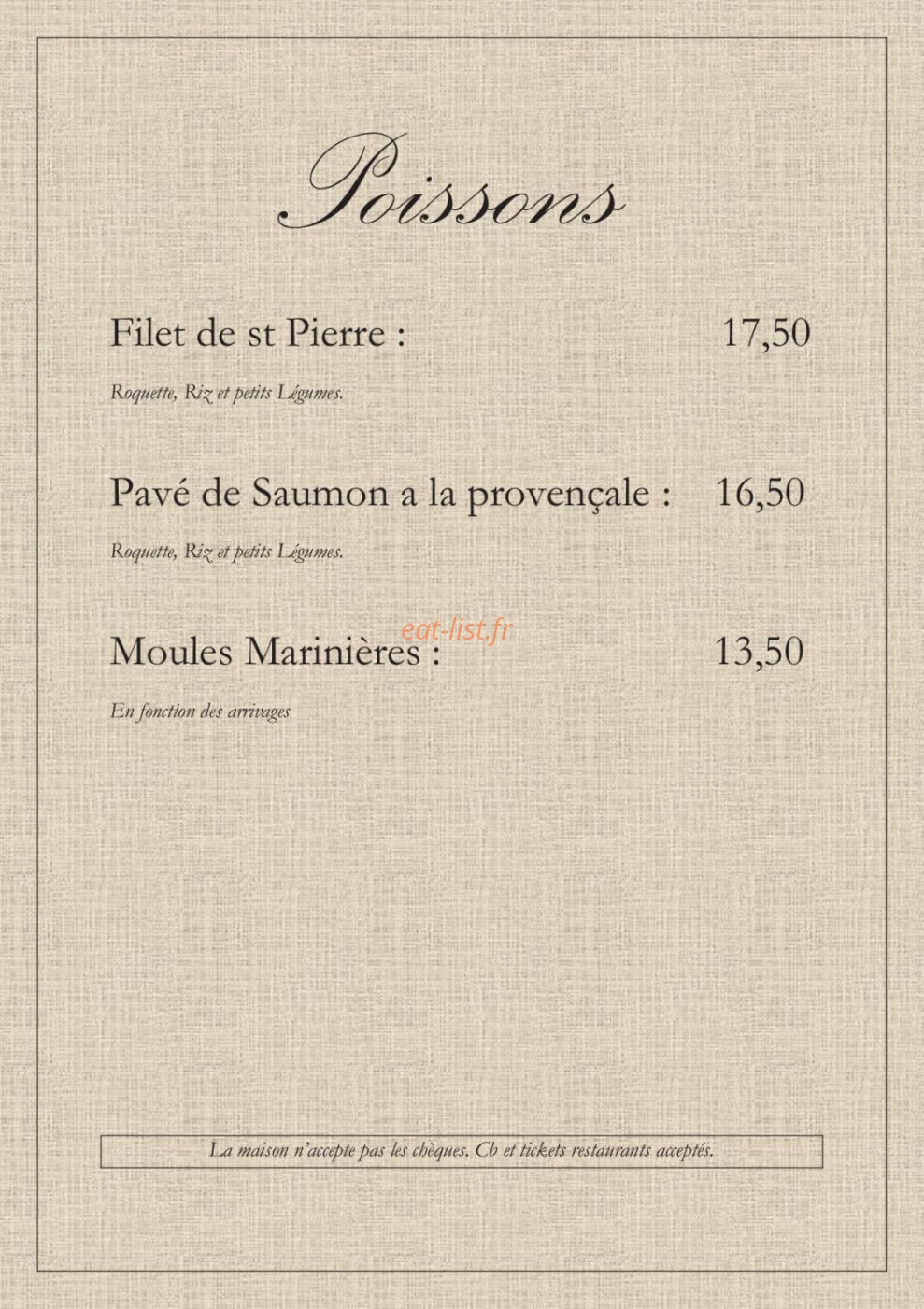 La Gargotte — carte page 4
