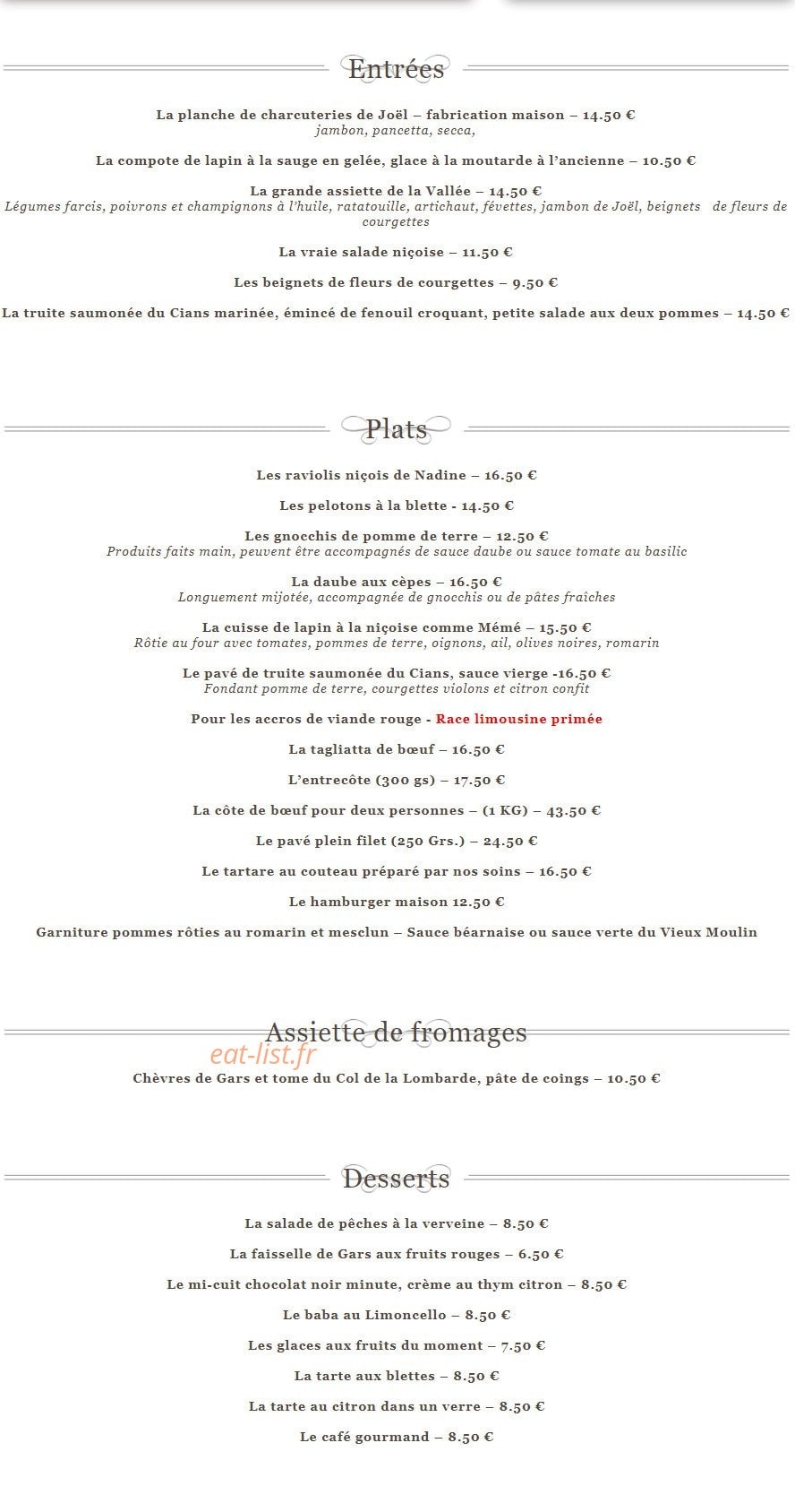 Le vieux moulin — carte page 1