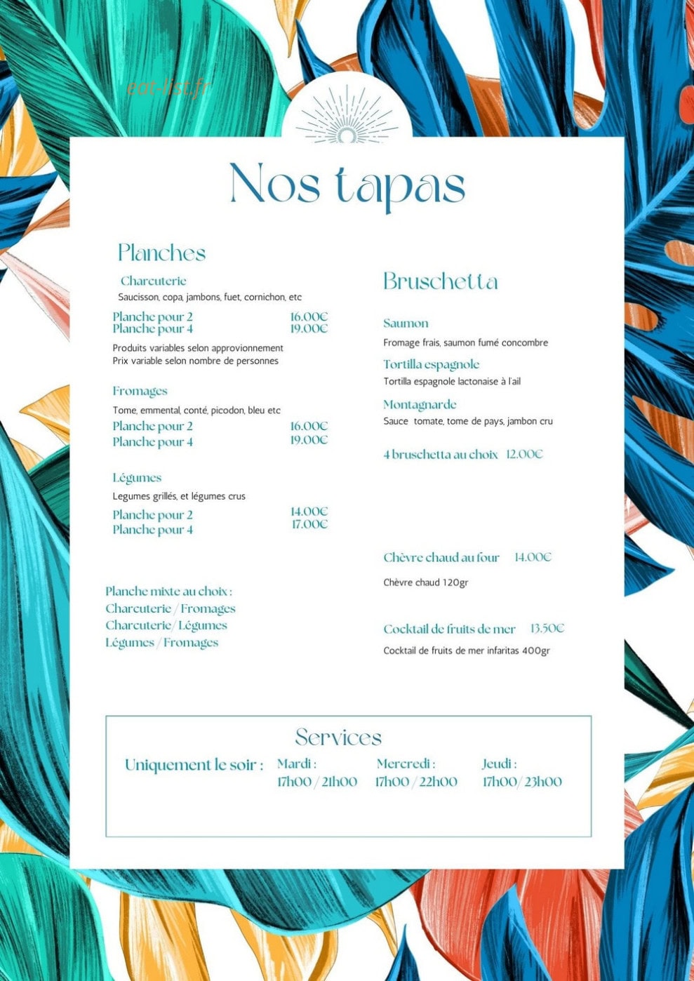 Le Bouchon qui chante — carte page 2