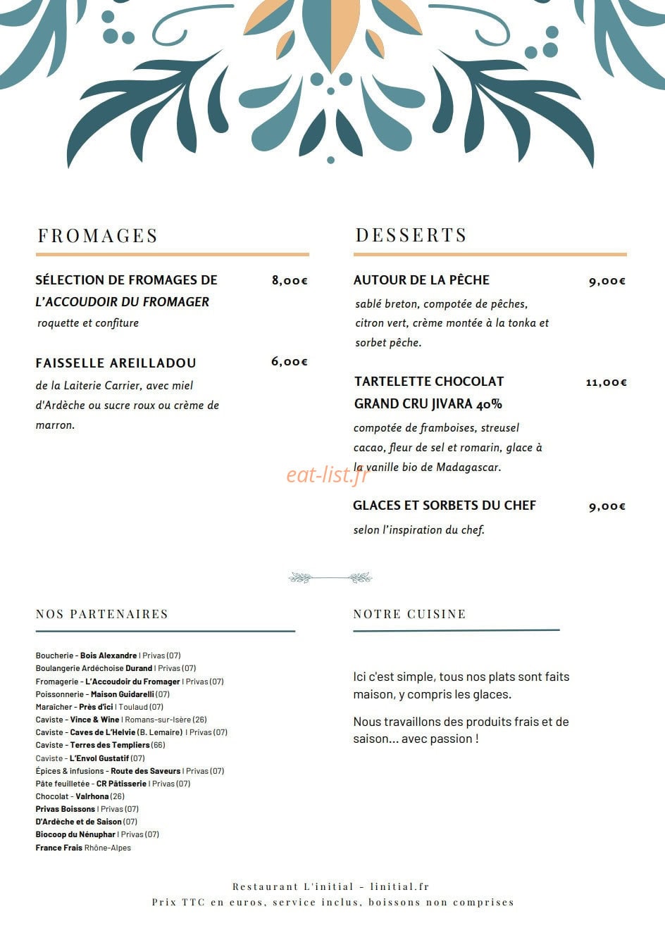 L'initial — carte page 2