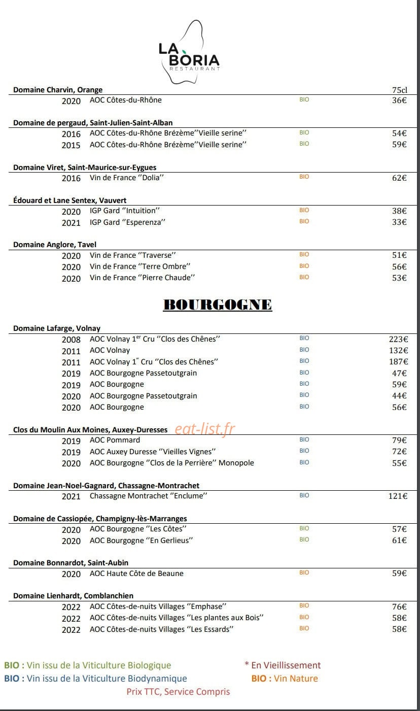 La Bòria — carte page 12