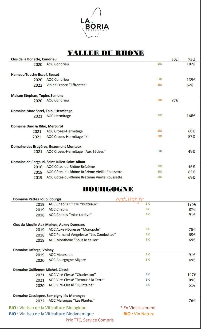 La Bòria — carte page 5