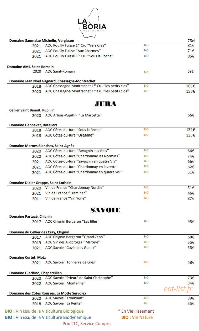 La Bòria — carte page 6