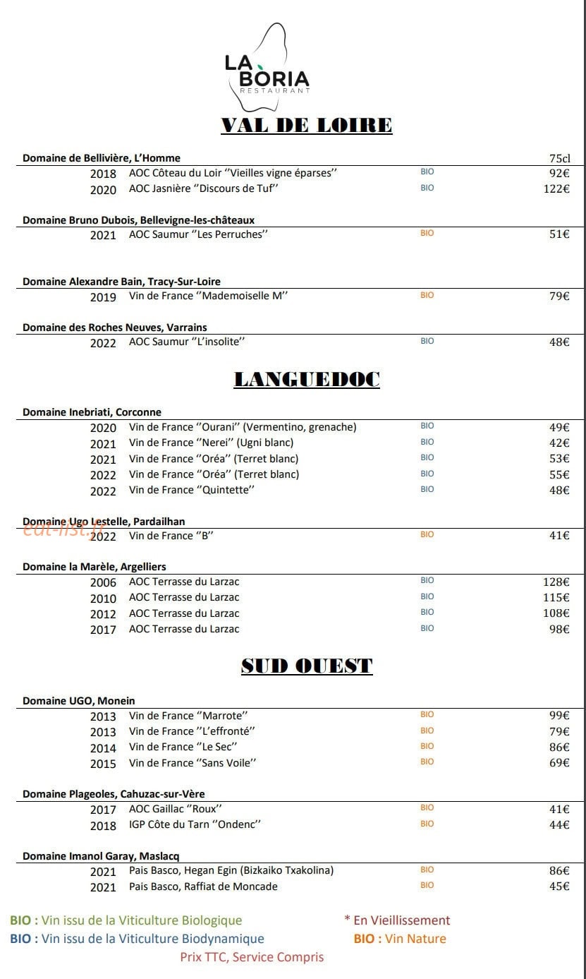La Bòria — carte page 7