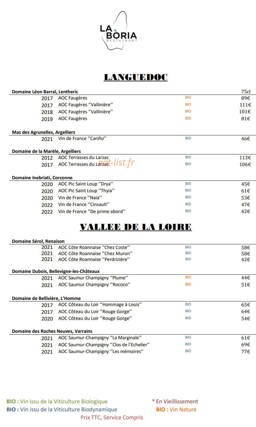 La Bòria — carte page 14