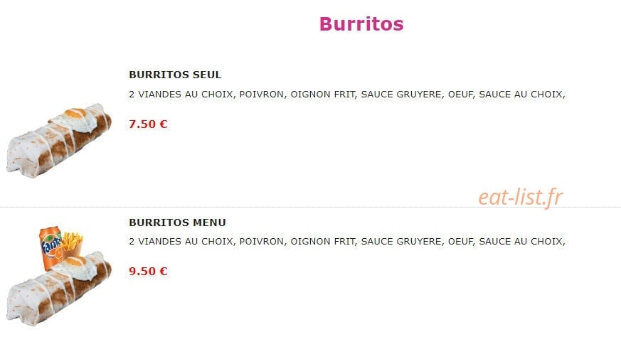 Burger Nine — carte page 11