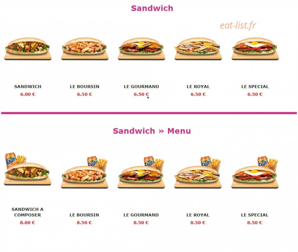 Burger Nine — carte page 3