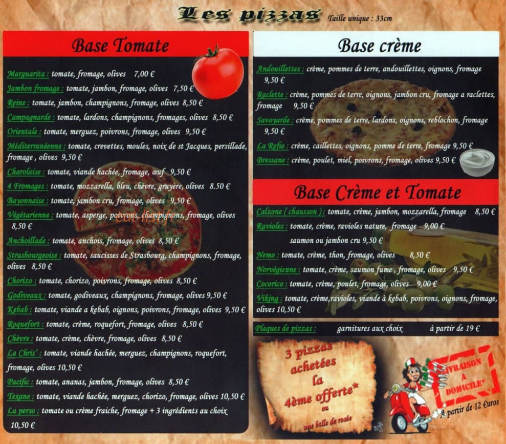 Chris' Pizza Le Celtic — carte page 2