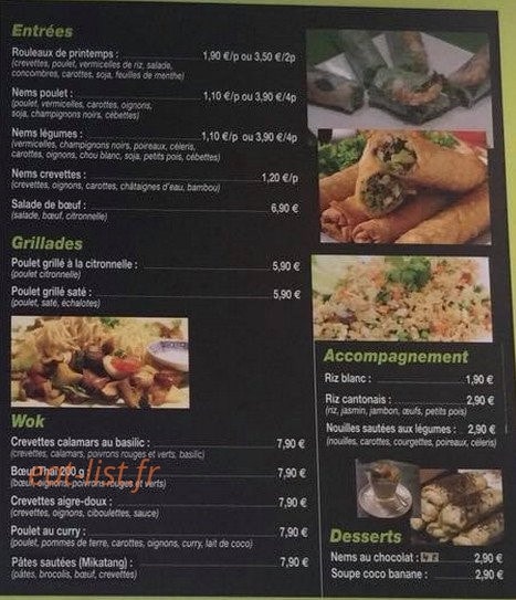 Happy sushi — carte page 1