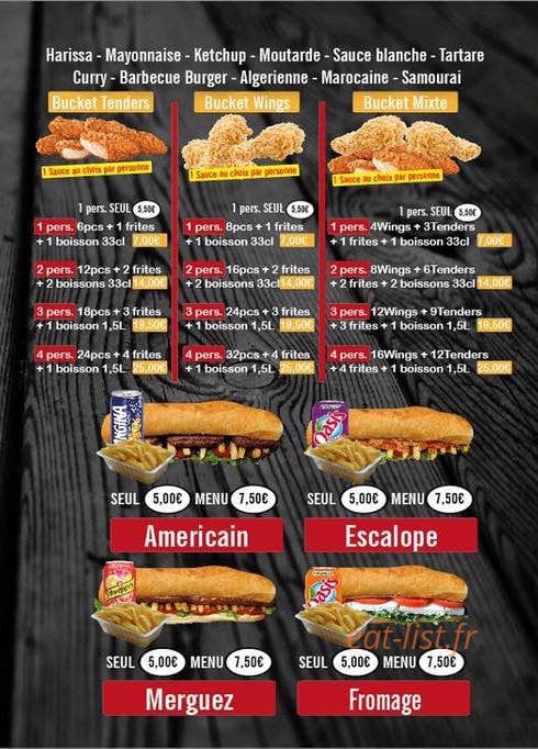 O p'tit resto — carte page 3