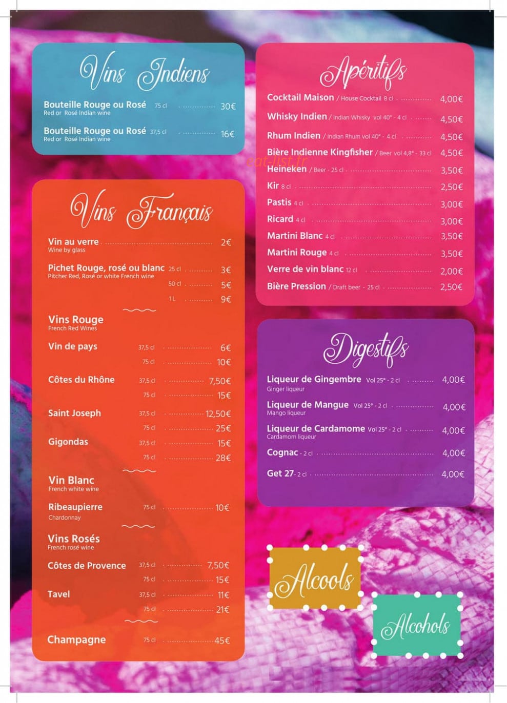 Shalimar — carte page 8