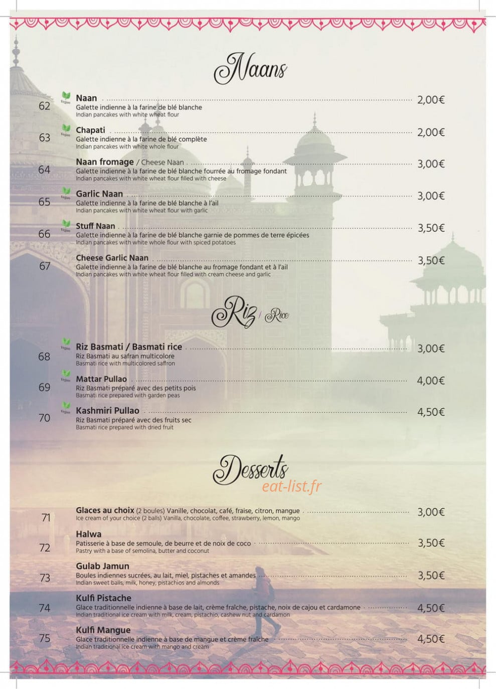 Shalimar — carte page 5