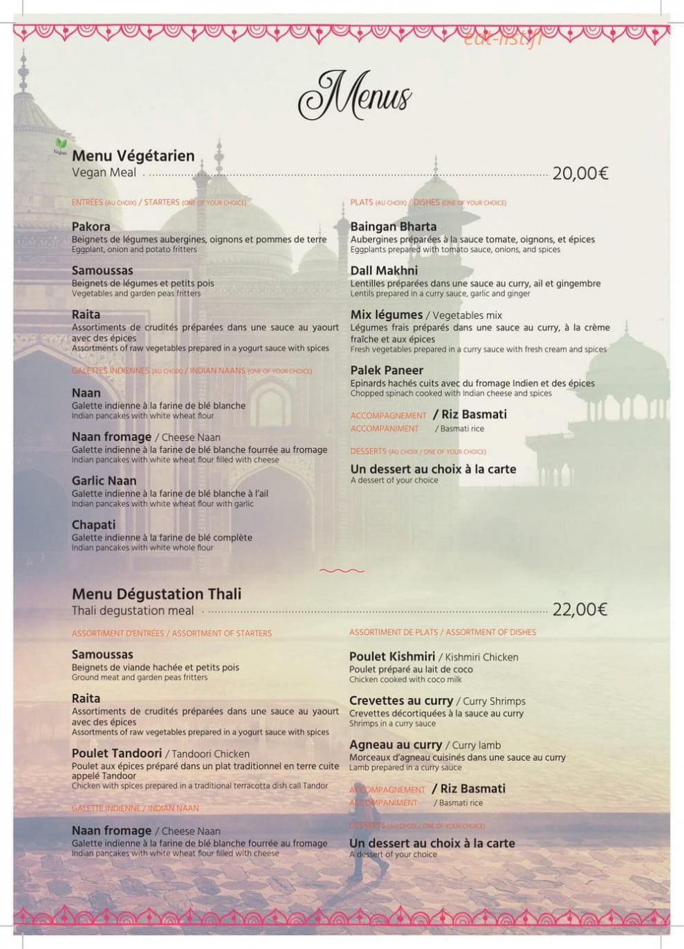 Shalimar — carte page 6