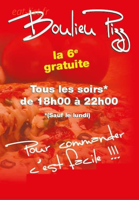 Boulieu Pizz — carte page 1