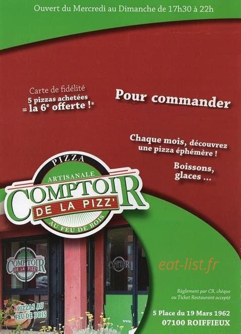 Le Comptoir de La Pizz' — carte page 4