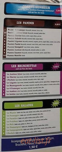 Les pizzas de Cédric — carte page 3