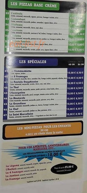 Les pizzas de Cédric — carte page 2