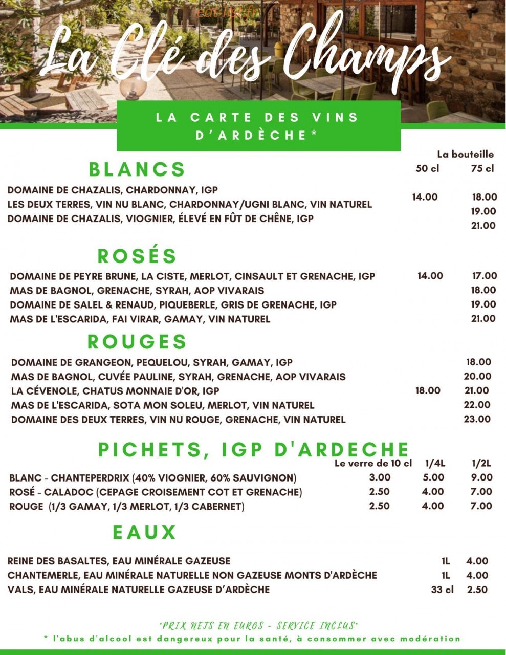 La Clé des Champs — carte page 6