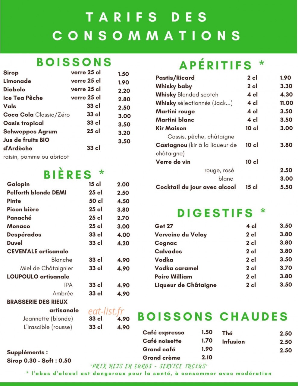 La Clé des Champs — carte page 5