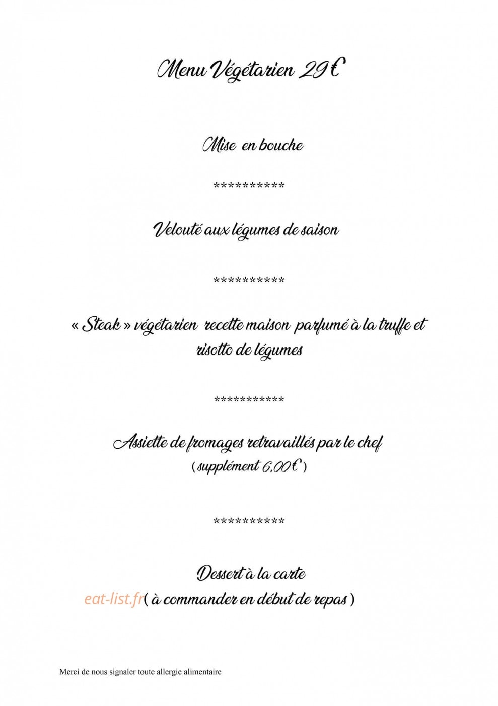Le Chêne Vert — carte page 3