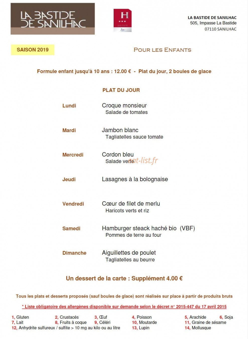 La Bastide de Sanilhac — carte page 5