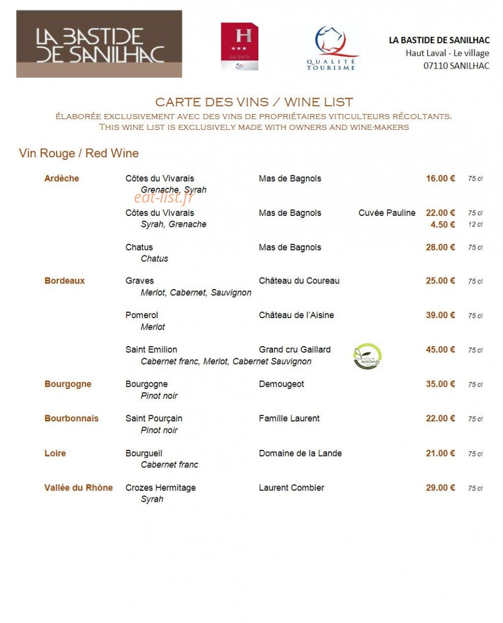 La Bastide de Sanilhac — carte page 7