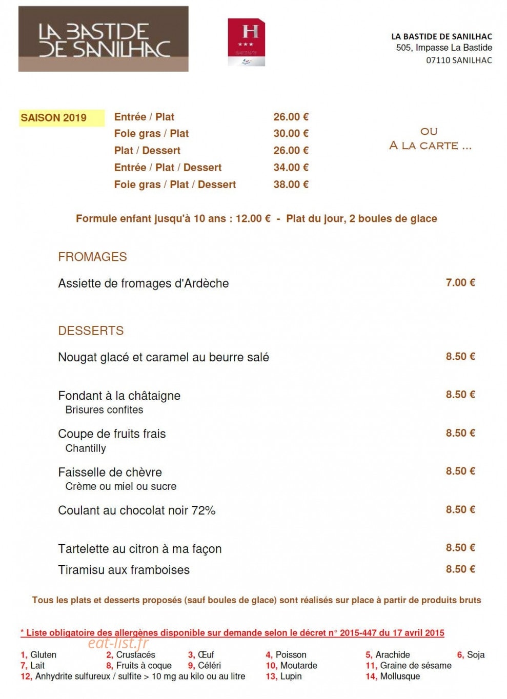 La Bastide de Sanilhac — carte page 3