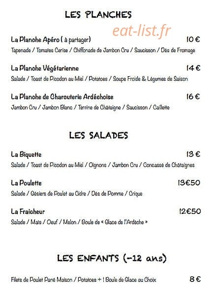 La Boucharade — carte page 1
