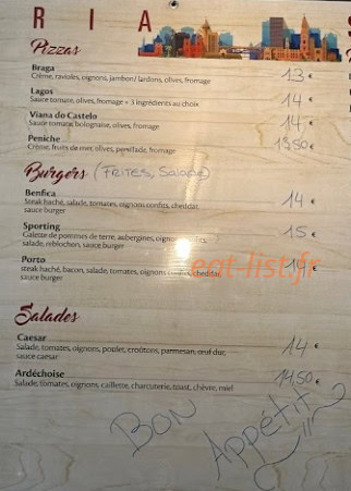 Pizzaria snack Lisboa — carte page 3
