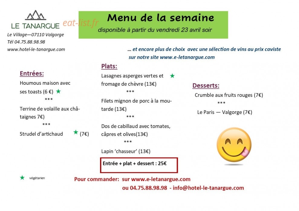 Le Tanargue — carte page 1