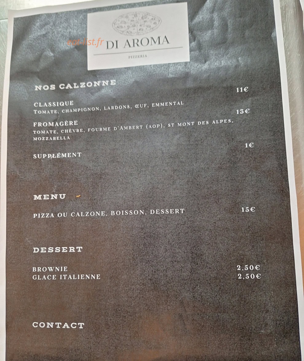 Di Aroma — carte page 1