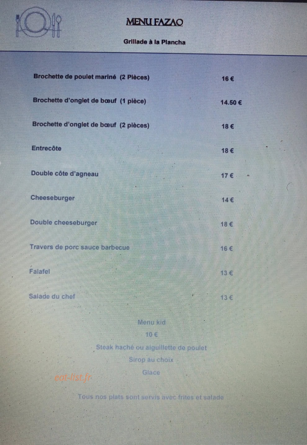 Le Fazao — carte page 1