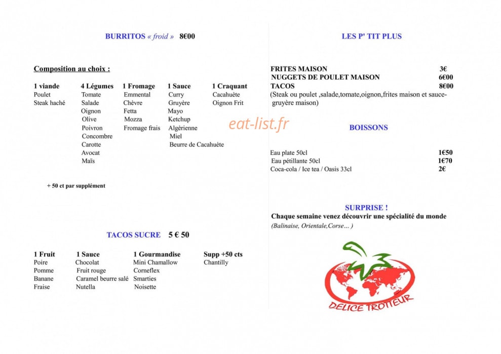 Délice Trotteur — carte page 1