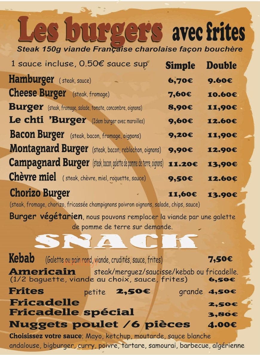 L'Oasis Pizza et Snack — carte page 4