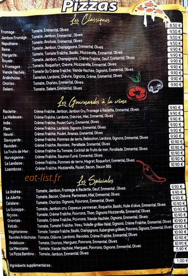Chez Giuseppe — carte page 4