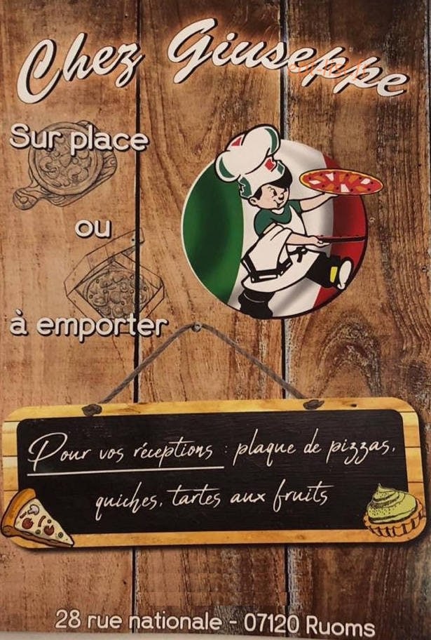 Chez Giuseppe — carte page 1
