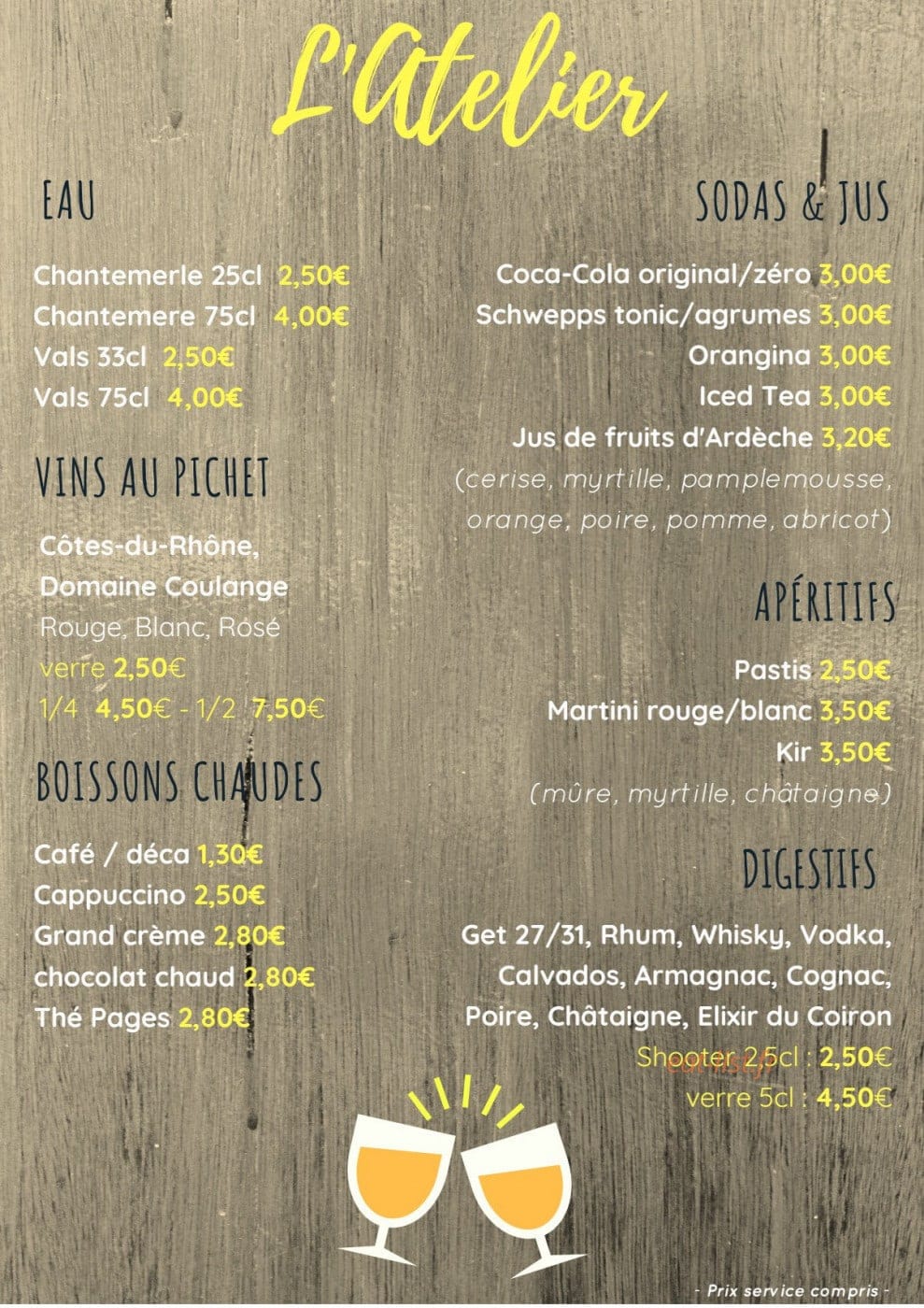 L'atelier — carte page 2